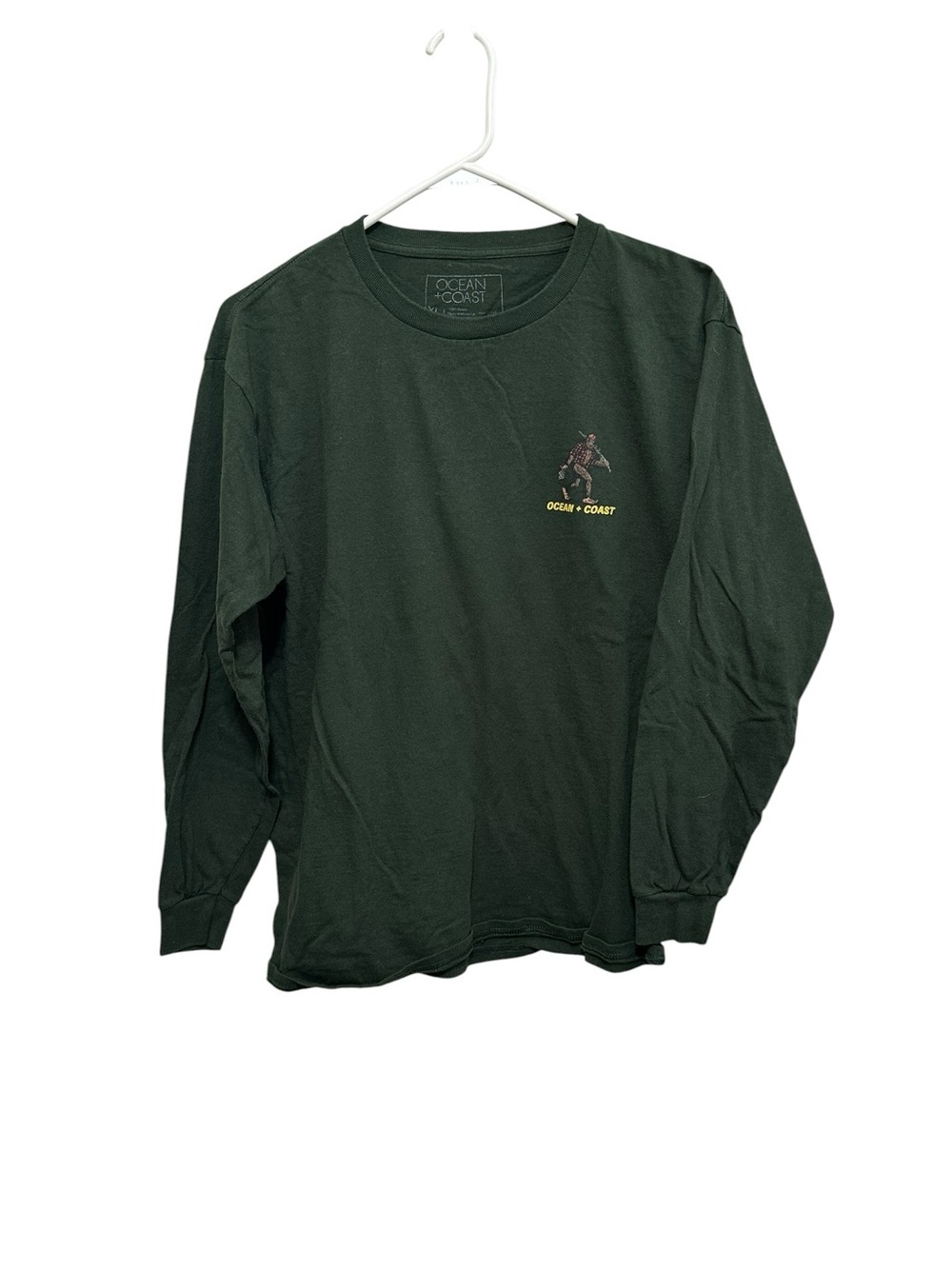 Ocean & Coast Boys' Forest Green Long Sleeve Graphic Tee